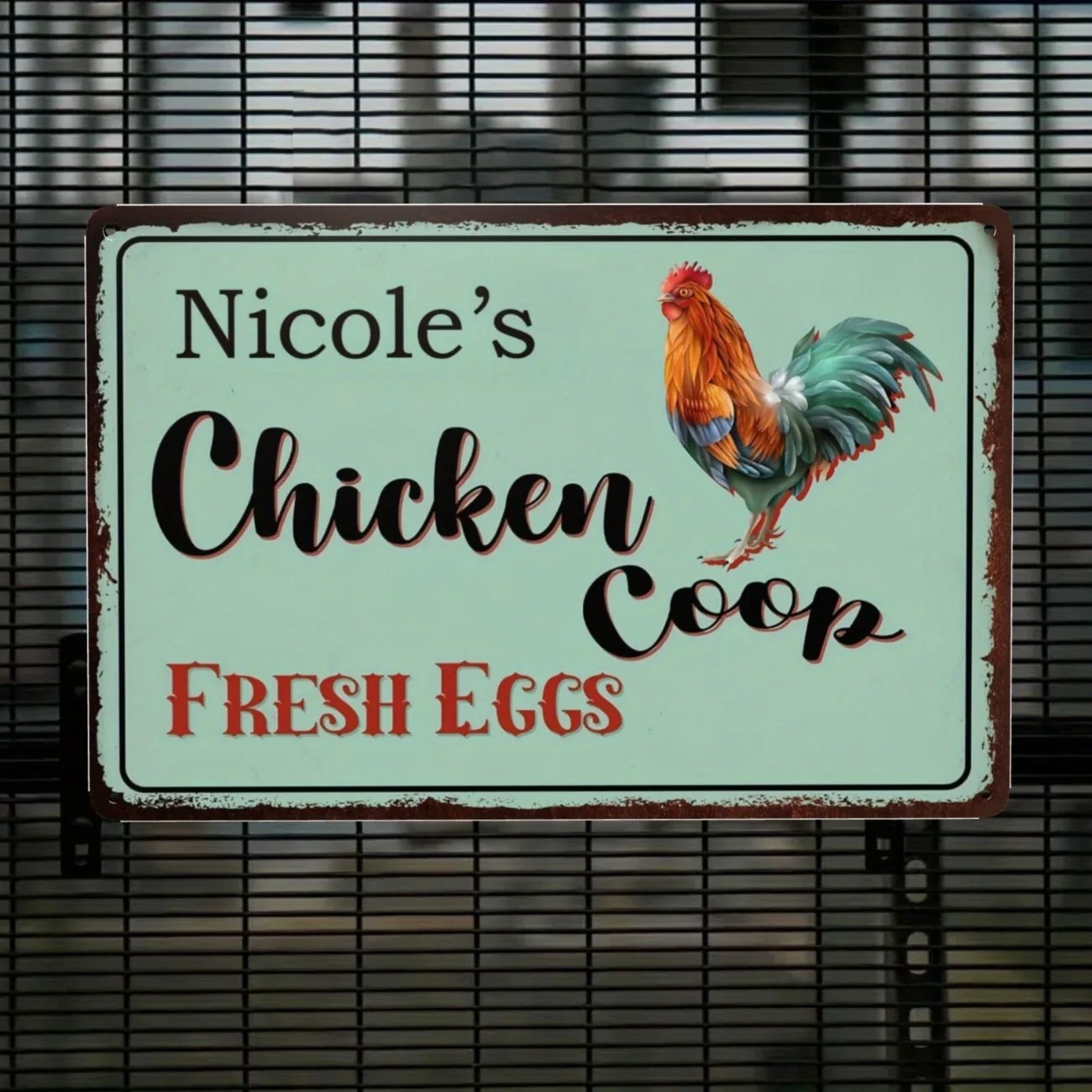 Custom Text Chicken Coop Sign  - Urban Farming Wall ulasan dan harga